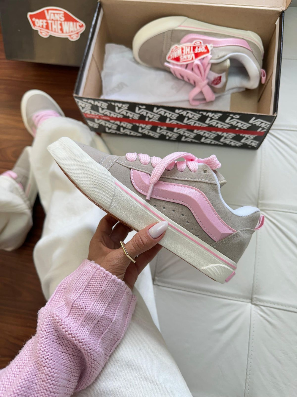 Vans Knu Skool Cinza/rosa