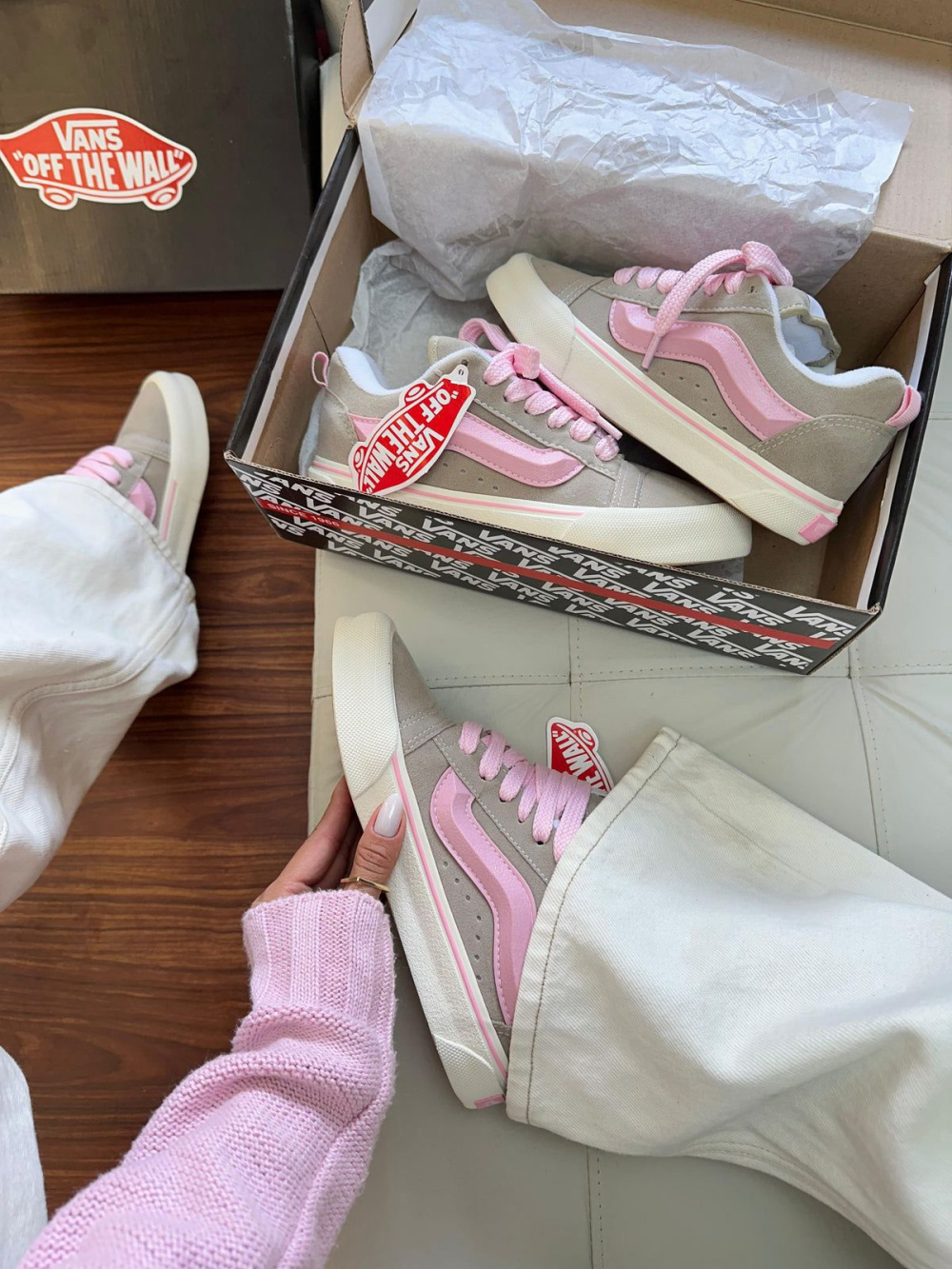 Vans Knu Skool Cinza/rosa