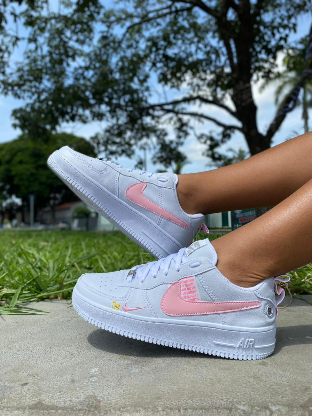 Air Force Off Branco/rosa