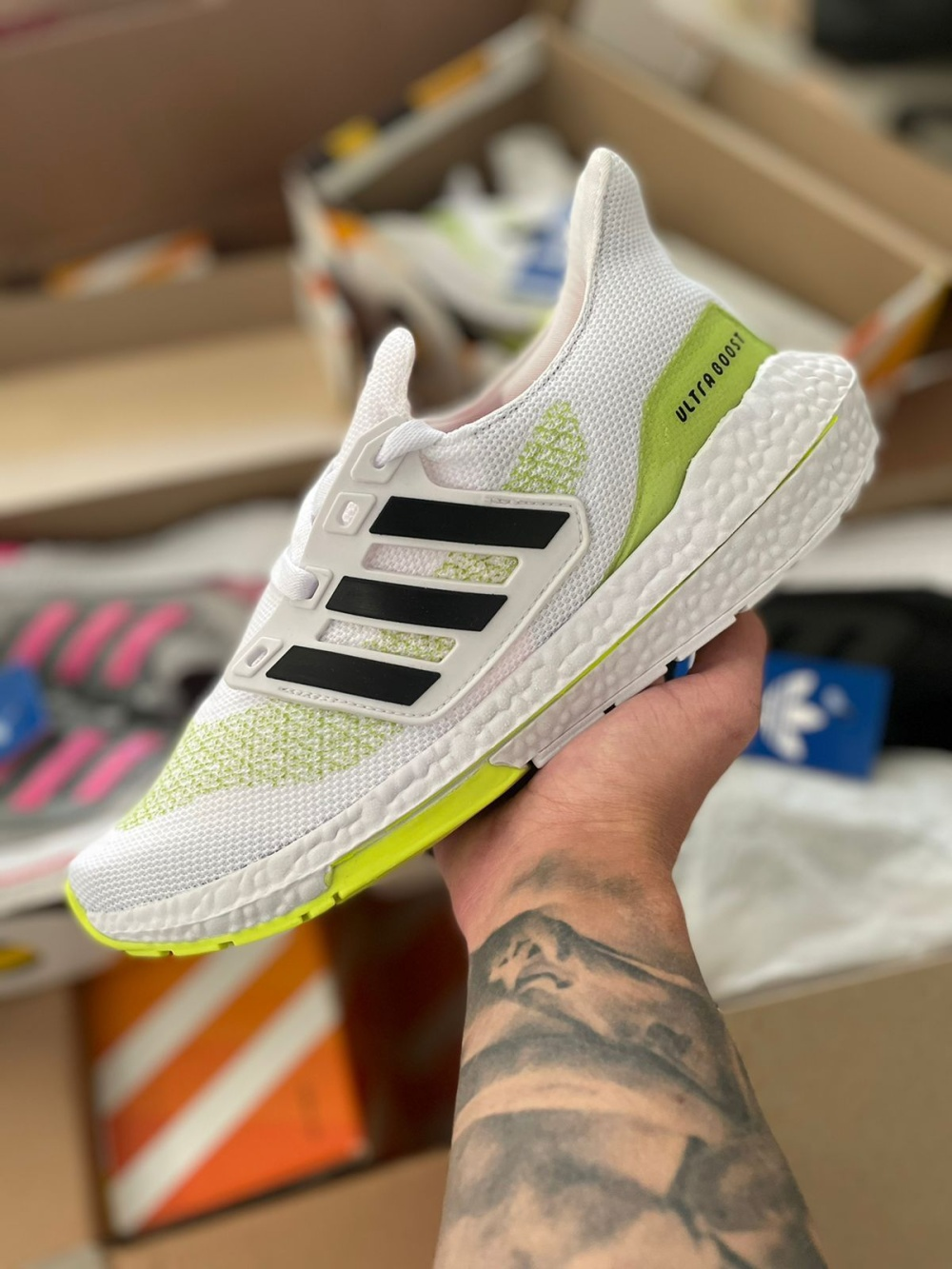 Adidas Ultraboost 21 Branco/verde