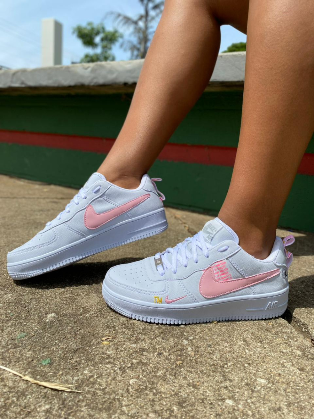 Air Force Off Branco/rosa
